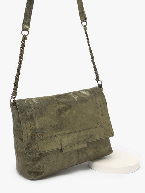 Cross Body Tas Felizia Leder Pieces Groen felizia 17116819 ander zicht 2